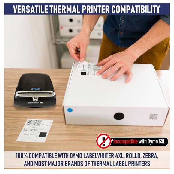 NWT (4) Rolls 4 x 6 Labels Dasher Products Dymo 4XL Compatible - Picture 8 of 8